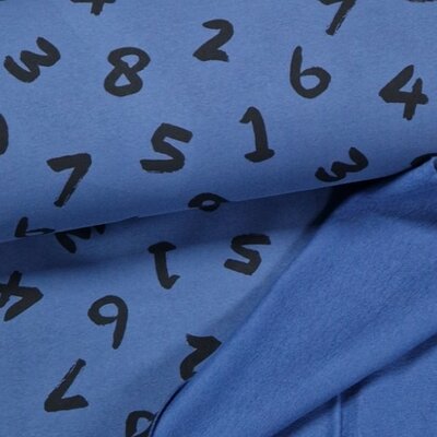 blauw (jeans) zwart Cijfers  -  dikke sweat jogging (op=op)