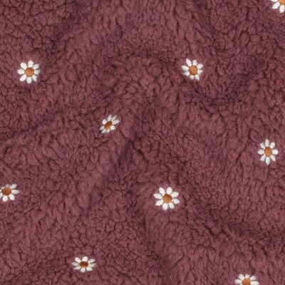 mauve wit cognac geborduurde bloemetjes broderie teddy borg