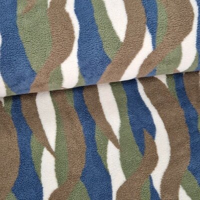 natural cacao olijf groen jeans blauw Swirl teddy borg (op=op)