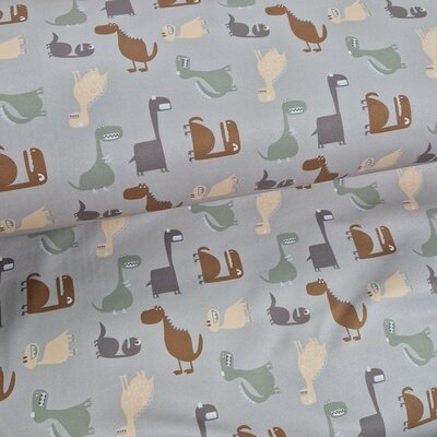 beige caramel dusty groen Dinosaurussen softshell (op=op)