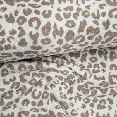 wit (natural) taupe Panterprint teddy borg