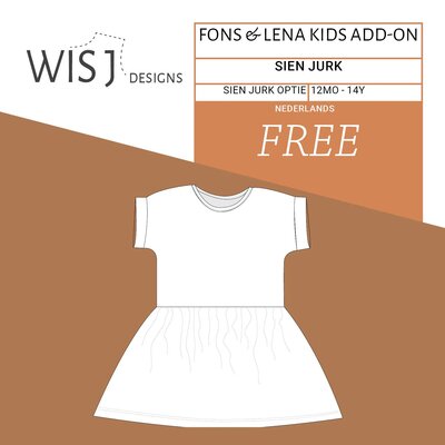 gratis AANVULLING op Fons shirt & Lena jurk/top SIEN dress kids naaipatroon - Wisj