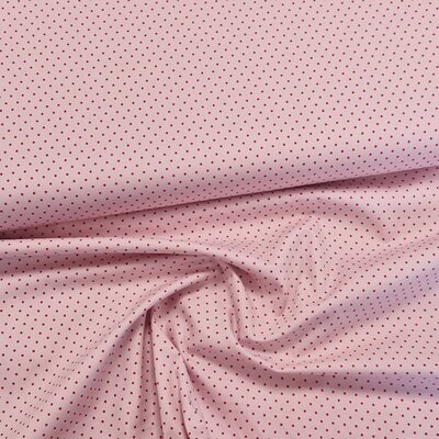 roze (licht) rood stipjes Mathilda's poplin katoen (op=op)