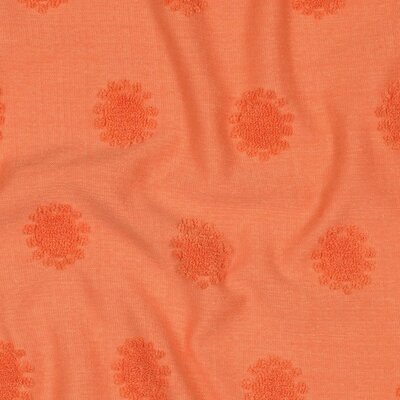 oranje (koraal) Zonnetjes Bloemen badstof tricot (babybadstof)