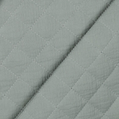 vintage green checks double gauze quilt