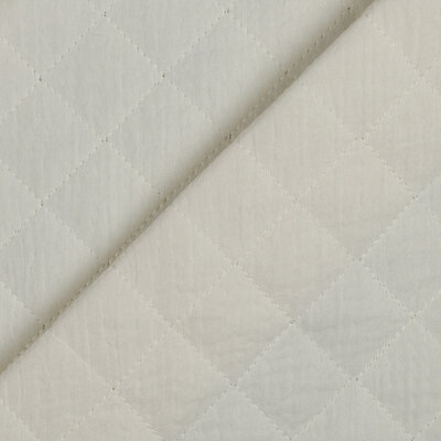 off white checks double gauze quilt