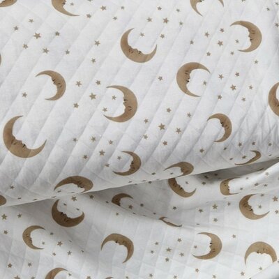 wit (off white) cacao Maan en Ster - digitale wafeltjes gevoerde tricot (op=op)