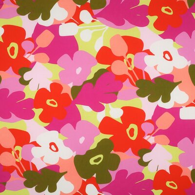 lila (violet) rood wit groen perzik Bloemrijk Pad - Lenzing Ecovero Viscose Nerida Hansen (op=op)