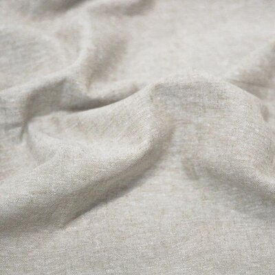 beige (kiezel) uni Chambray linnen (op=op)