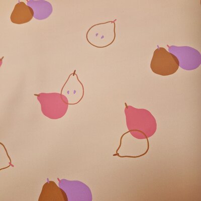 perzik (licht) lila blush roze brons Peren Peertjes regenjas stof (op=op)