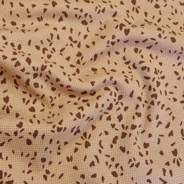 perzik bruin Granito katoenen WAFEL tricot