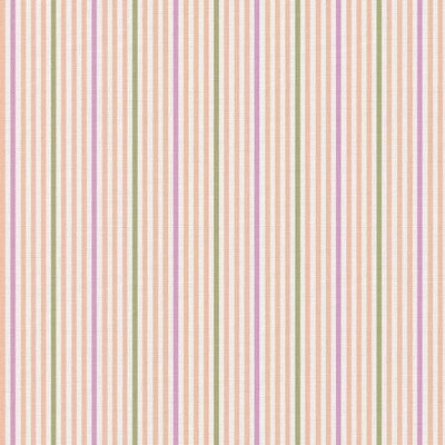 wit oranje roze groen Dunne streepjes poplin katoen