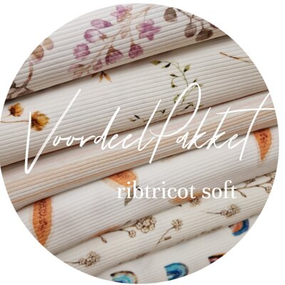 voordeelpakket XL - digitale BEEBS RIBtricot - 6 coupons - 1 meter (op=op)