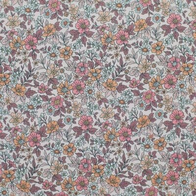 roze (poeder) oud mauve perzik roze Vintage bloemen - digitale tricot (op=op)