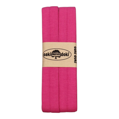 fuchsia pink bias jersey binding 2cm wide - 3mtr long