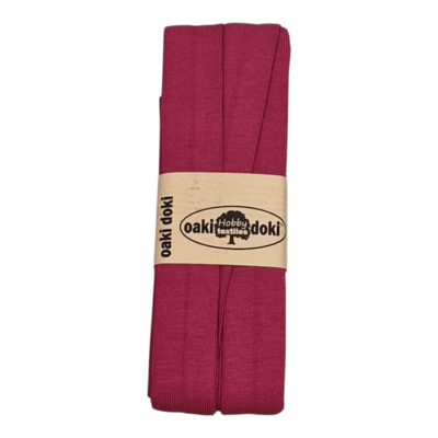 roze (cerise) tricot biasband 2cm - (015)