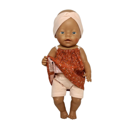 Top, bike pants en twisted hoofdband Poppen naaipatroon