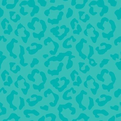 groen (turquoise) Tiffany Luipaard badstof tricot (babybadstof) (op=op)