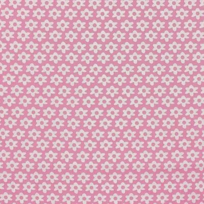 roze wit margrietjes poplin katoen (op=op)