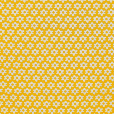 geel wit margrietjes poplin katoen (op=op)