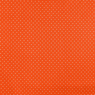 oranje wit stipjes poplin katoen (op=op)
