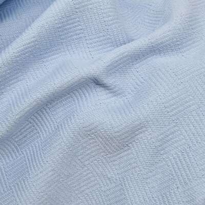 blauw (licht) Jacquard Libbie gebreide tricotstof (op=op)