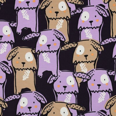  dark purple violet beige Funny Dogs jersey