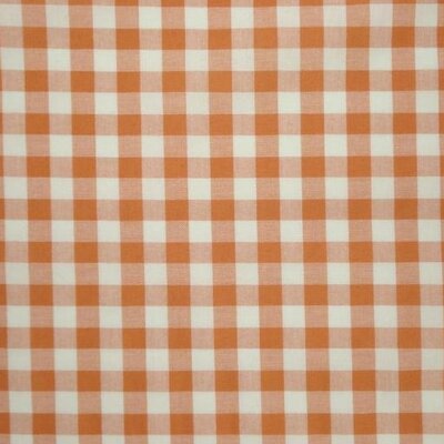 wit oranje (dusty) Ruitjes poly katoen