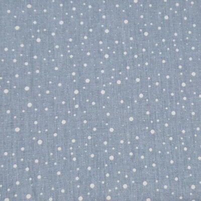 blauw (licht) wit (off white) Udi confetti katoen (op=op)