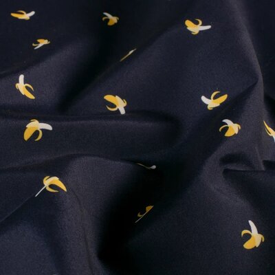 blauw (donker marine) geel Banaantjes Zwemshort-stof (op=op)