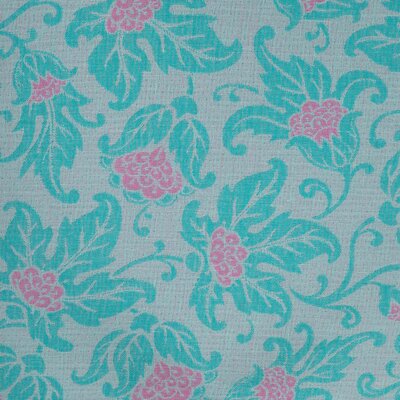 groen (turquiose) roze Curacao Tiffany Hammam Jacquard dubbelzijdig (op=op)