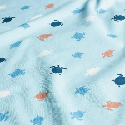 blauw (licht) terra wit marine blauw Schildpadjes tricot (op=op)