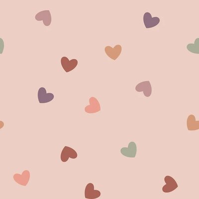 roze (licht poeder mauve terracotta d. Hartjes -  french terry (op=op)