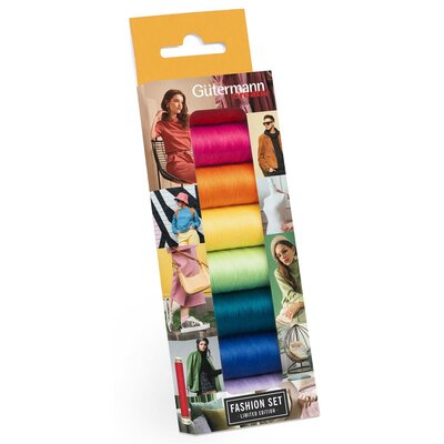 Naaigarenset met 8 spoelen Allesnaaigaren 100m Gutermann 