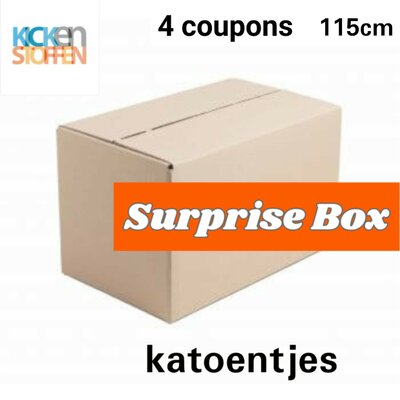 surprise doos - katoentjes - 4 coupons 115cm (op=op)