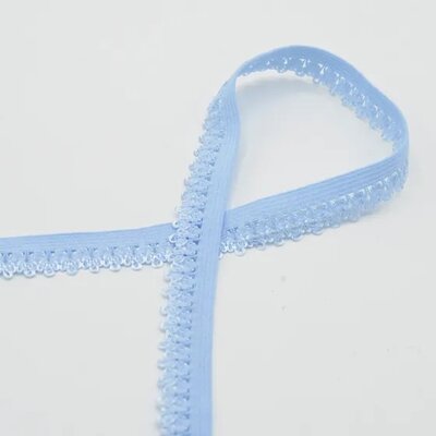 blauw (licht) kant elastiek 13mm (op=op)