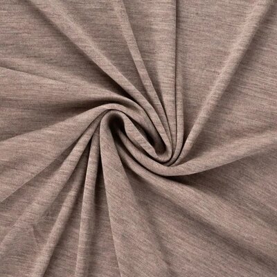 beige (kiezel-taupe) 100% Merino wol tricotstof