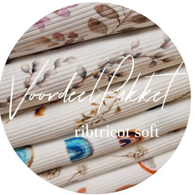 voordeelpakket XL - digitale BEEBS RIBtricot - 6 coupons - 1 meter 