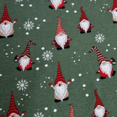 groen (army) wit rood Kerstmannetjes x-mas - tricot (op=op)