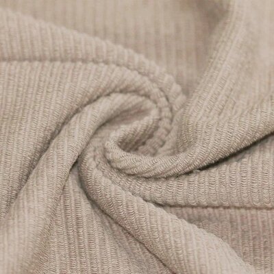 beige (taupe) katoenen Loop Rib tricot SOFT *S