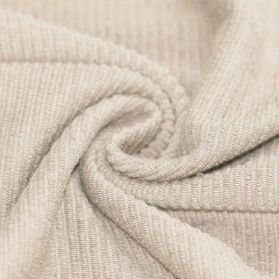 beige (kiezel) katoenen Loop Rib tricot SOFT *S