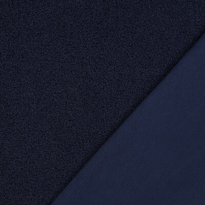 blauw (donker marine) TeddyFleece (dubbelzijdig) *S