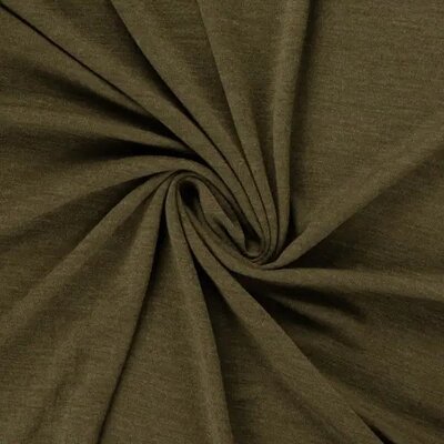 groen (olijf-mos) 100% Merino wol tricotstof *S