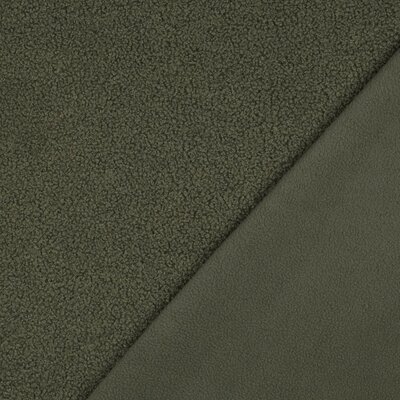 groen (olijf-mos) TeddyFleece (dubbelzijdig) *S
