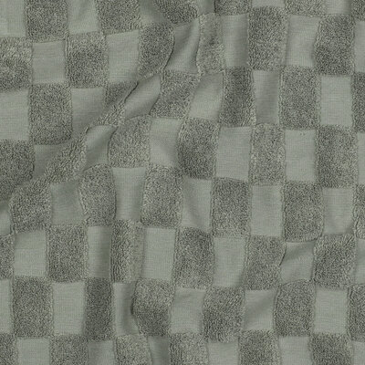 groen (dusty d.) Blokjes badstof tricot (babybadstof) *S