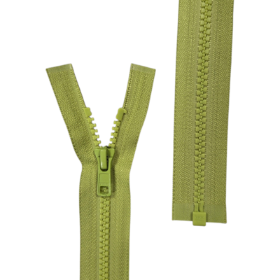 groen (lime) Deelbare Bloktand Rits YKK Vislon 35cm