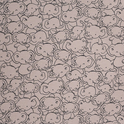 beige black elephants jersey