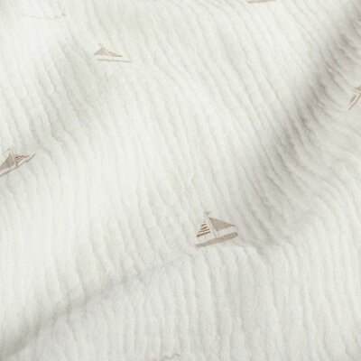 off white beige boats double gauze