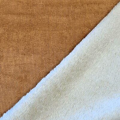 caramel faux fur corduroy (double face)