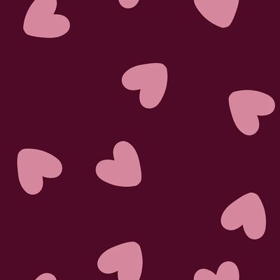 mauve (plum) roze Harten softshell *S